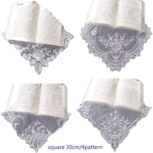 Europe lace mesh embroidery placemat cup coaster mug kitchen Christmas table place mat cloth tea coffee doily dish wedding pad
