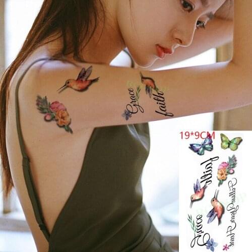 Waterproof Temporary Tattoo Sticker 3DD Bird Butterfly Flower Fake Tatto Flash Tatoo Leg Arm Hand Foot for Women Lady Men