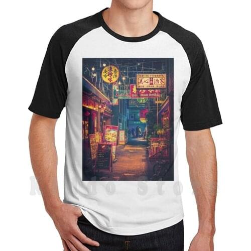 Shine Bright , Tonight-Japan Night Photo T Shirt Diy Big Size 100% Cotton Japan Japanese Asia Landmark Asian Travel Sakura
