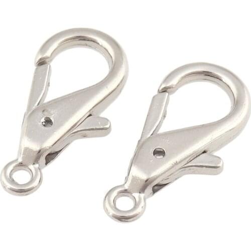 50pcs Silver 2mm Lobster Clasp Hook and Open Circle Jump Rings DIY necklace bracelet Jewelry Making Accessories