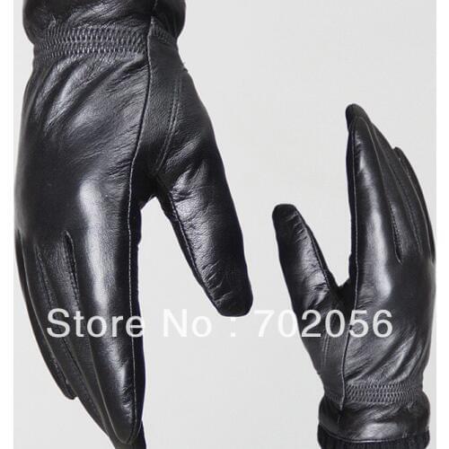 Unisex winter womens mens Genuine Leather gloves skin gloves LEATHER GLOVES 10pairs/lot #3128