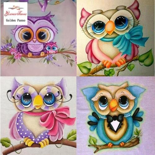 GOLDEN PANNO Diamond Painting Full Square 5D Diy Daimond Embroidery Diamant Mosaic Sale Displasy Broderie Diamant owl 01