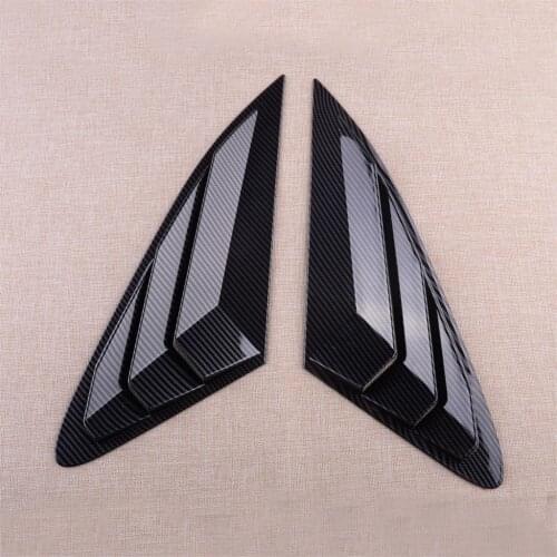 1 Pair New Car Rear Side Vent Window Scoop Louver Cover Trim Decor ABS Carbon Fiber Style Black Fit for Kia K5 Optima 2022 2021