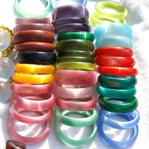 1 Pcs Man Made Colorful Cat Eye Stone Cute Bracelet