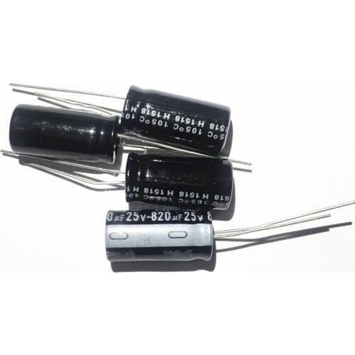 10 pcs Electrolytic Capacitors 820uF 25V 10*20MM