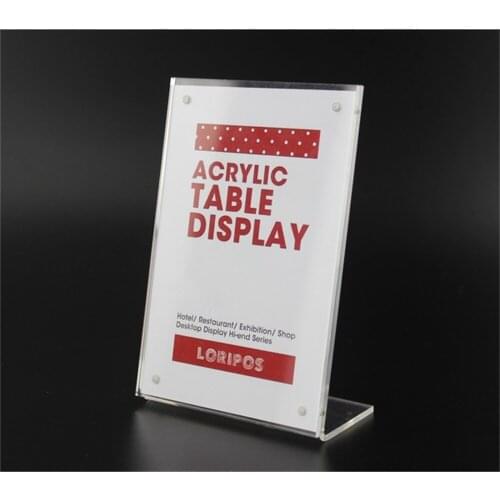 178*128mm 20 pcs L strong magnetic advertising tag sign card display stand Acrylic table Desk menu price Label Holder Stand