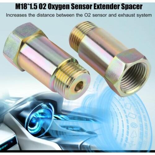 2Pcs 45mm M181.5 O2 Oxygen Sensor Extender Extension Spacer Bungs Adapter Yellow