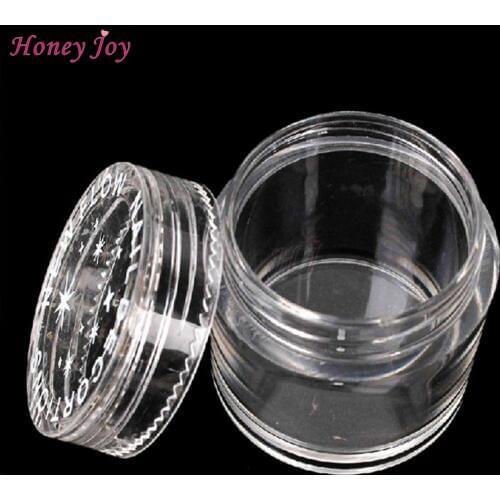 5 Pcs/Lot Storage Bottle For Nail Art Rhinestone Bead Gems Plastic Empty Box Case Pot Jewelry Container Nail Art Equipment Box