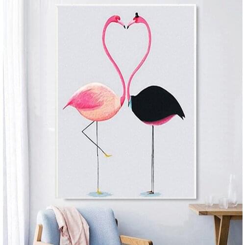 Pink Flamingo 5D Diamond Painting DIY Home Decor Cross Stitch Kit Mosaic Diamond Embroidery Painting