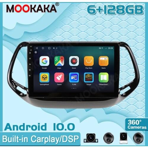Android 10 360 HD 6+128G For JEEP Commander 2016-2019 Auto Surround View Camera Car Multimedia Player Stereo Radio GPS Navigtion