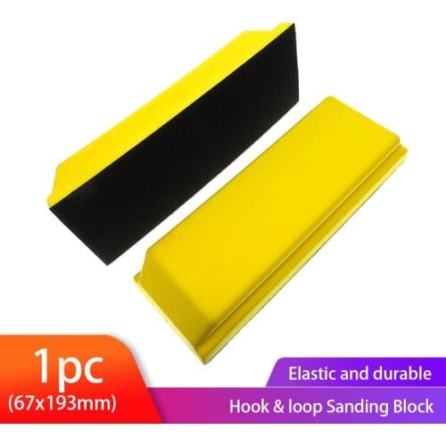 67x193mm Hand Sanding Block PU Foam Hand Grinding Block Abrasive Tools Polishing Pad for Hook and Loop Sanding Discs