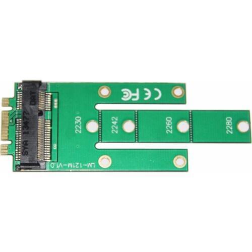 Fast Free Ship 2pcs/lot NGFF to MSATA adapter card motherboard NGFF M.2 interface to MSATA SSD solid state disk riser card