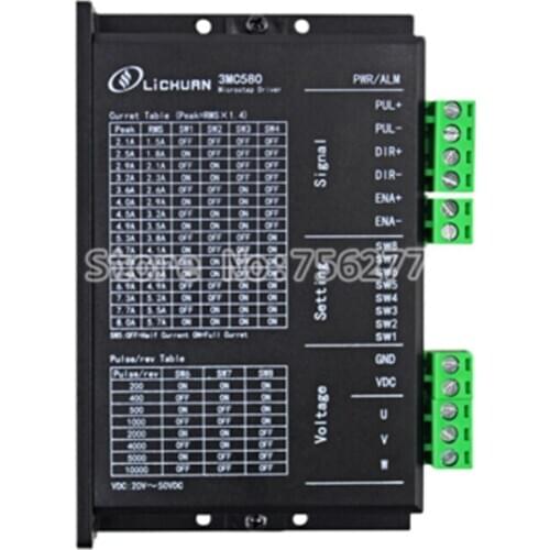 Digital stepping motor drive 8A DC 36V 3Phase Stepper Driver 3MC580 for NEMA23 Stepper Motors on Laser engraving machine