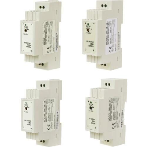 DR-15W Industrial DIN Rail Switching Power Supply 5V 12V 15V 24V