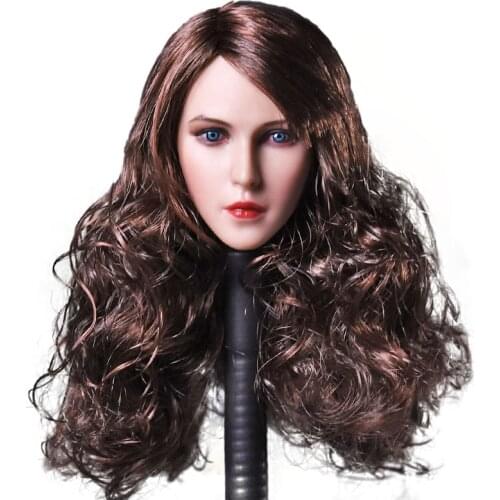 DSTOYS 1/6 Scale Soldier Head Sculpture D009 European and American Hair Transplant Female Head Sculpture Suitable for Gelatiniz