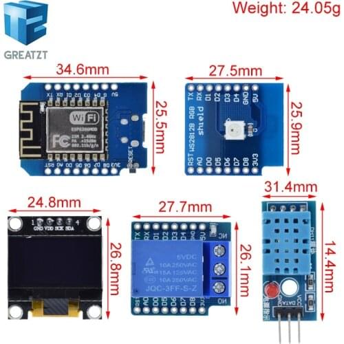 ESP8266 ESP-12 ESP-12F CH340G CH340 V2 USB WeMos D1 Mini WIFI Development Board D1 Mini NodeMCU Lua IOT Board 3.3V With Pins
