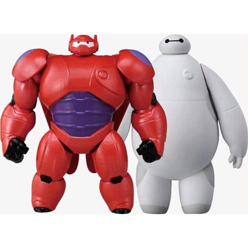 Disney Genuine Big Hero 6 Baymax Alloy Action Figure Kawaii Anime Figures Dolls Collection Model Decor Kids Toys for Boys Gifts