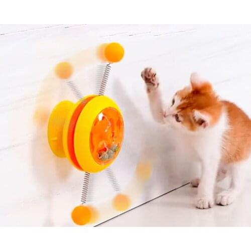 Cat Toy Pet Mint Ball Turntable Fidget Bouncy Игрушки Toys Balls Mascotas Pets Supplies Interactive Cats Accessories Для Кошек