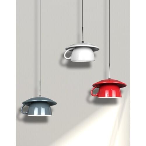 Nordic Ceramic Coffee Cup Pendant Lights Modern Teacup Led Hanging Lamp Dessert Shop Restaurant Cafe Bar Lamp Home Decor Fixture