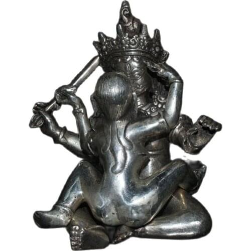 China Old Silver Plated Happy Buddha Ornaments