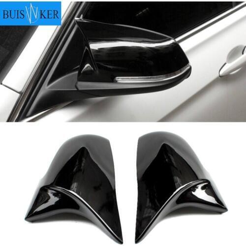 2pcs Mirror Covers Left Right Side Rearview Mirror Cover Cap For BMW 5 6 7 Series F10 F18 F11 F06 F07 F12 F13 F01 2014 2015 2016