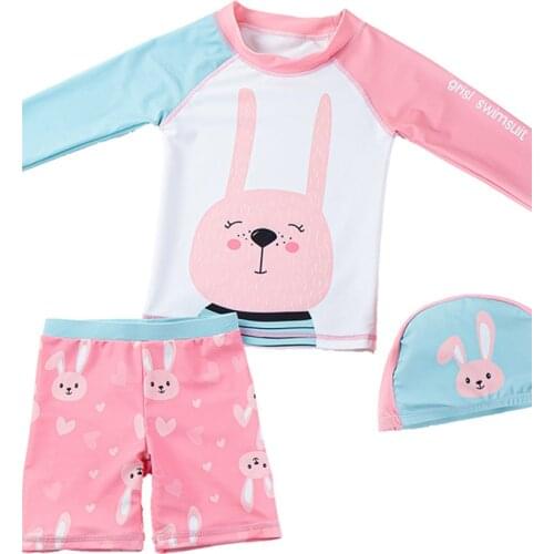 Girls' Swimsuit Set 2020 Two-Pieces Toddler Girls Children Girls Beach Swimwear Korean Baby Swim Trunks Quality Bathing Suit