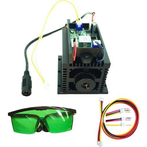 High power 15w Laser Engraving Module 445nm 450nm Blue Diode Laser Head 15000mW 15 w Lazer DIY Mark on Metal CNC Cutter Machine