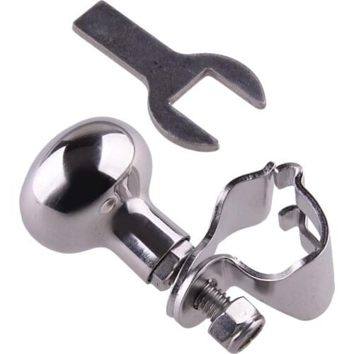 Boat Car Stainless Steel Steering Wheel Grip Aid Handle Spinner Knob Control Assist Ball Booster