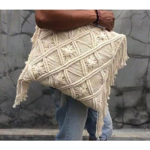 Macrame Pillow Cover Boho Cushion Cover 100% Cotton Wedding Pillow Cover Boho Home Decor, Custom Size and Color