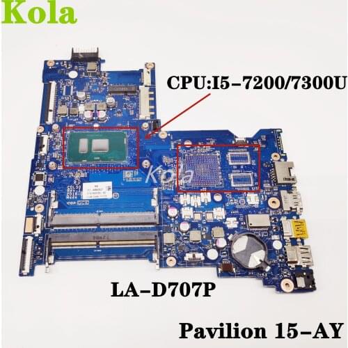 For HP Pavilion 15-AY Laptop Motherboard 903795-001 903795-601 CDL50 LA-D707P With I5-7200/7300U DDR4 100% fully tested