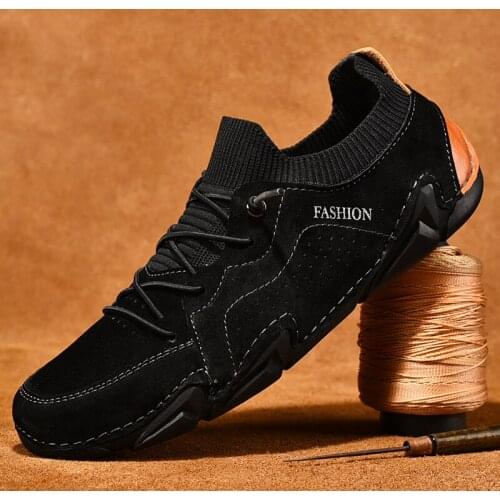 Mens Sneakers Fashion Oxford Casual Shoes Men Comfortable Lace Up Leather Men Shoes Chaussure Homme big size