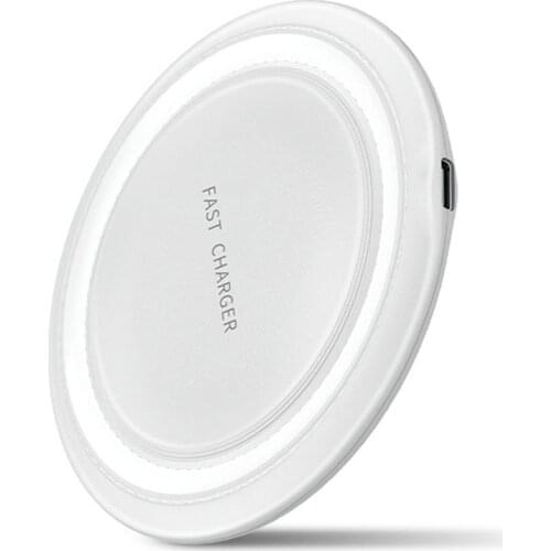 15W Desktop Wireless Charger for Apple Iphone12 11 Pro Max Mini Samsung Huawei Xiaomi Google LG Sony Thin Round Fast Charge