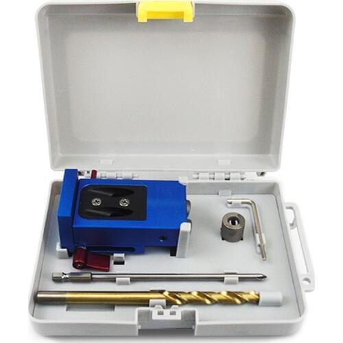 2018 New Mini Pocket Hole Jig Kit System For Wood Working& Joinery + 9.5mm Step Drill Bit & Accessories Wood Work Tool Set
