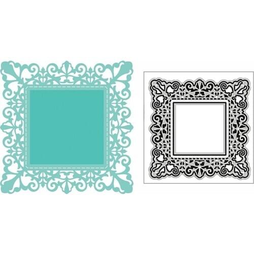 New Lace Fancy Sauqre Frame 2020 Metal Cutting Dies for DIY Scrapbooking and Card Making Decorative Embossing Craft No Stamps