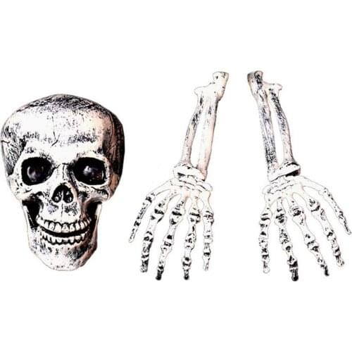New Creepy Halloween Outdoor Scary Skeleton Stakes Halloween Face Hand Lawn Yard Garden Decoration Horror Halloween Party Toys