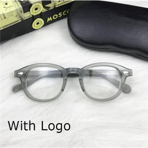 Johnny Depp LEMTOSH Eyeglasses Men Women Retro Spectacle Acetate Frame Glasses Transparent Lens Brand designer Computer