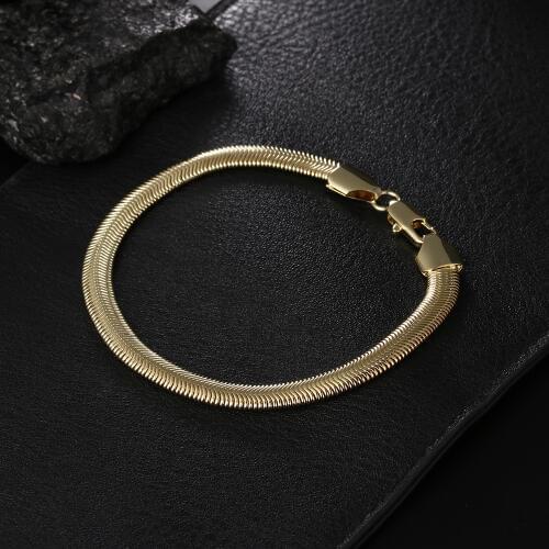 Wholesale Gold color Silver color exquisite women men noble bracelet fashion charm 6mm Link chain jewelry birthday gift LH023