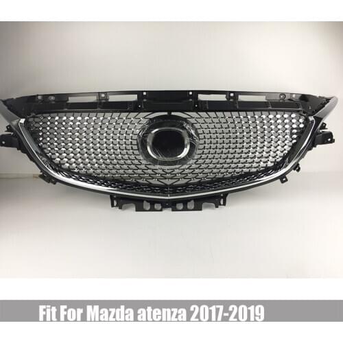 For MAZDA 6 Atenza 2017 2018 2019 front racing grill Car Accessories ABS grill Car style ABS Diamond star grille