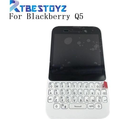 Full Housing New LCD Display Touch Screen Digitizer+Bezel Frame+Keyboard+Battery Door Cover For BlackBerry Q5