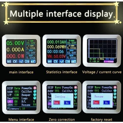 WZ5005 DC DC-Buck Converter CC CV 50V 5A Power Module Adjustable Regulated Laboratory Power Supply 5V 12V 24V Communication