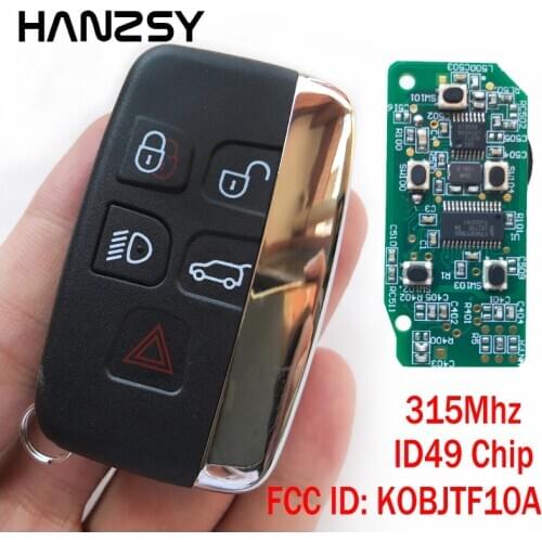 5 Buttons Remote key for Land Rover Range Rover Evoque /Sport 2012 2013 2014 2015 Smart Key KOBJTF10A ID49 Chip 315Mhz