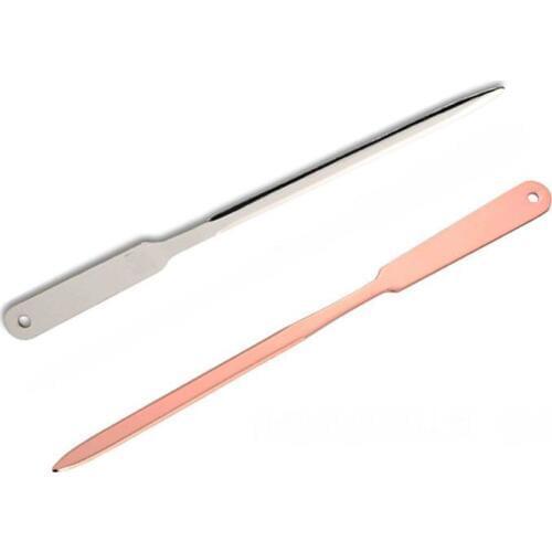 QONE 100 PCS Gold Silver Letter Openers Envelope Opener Stainless Steel Hand Letter Envelope Knife Lightweight Envelope Slitter