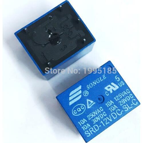 5PCS Time Relay 12V SRD-12VDC-SL-C Rele 12V Power Relay 5Pin High Quality Original