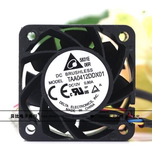 Delta Electronics TAA0412DDX01 Server Cooling Fan DC 12V 0.90A 40x40x20mm 4-wire