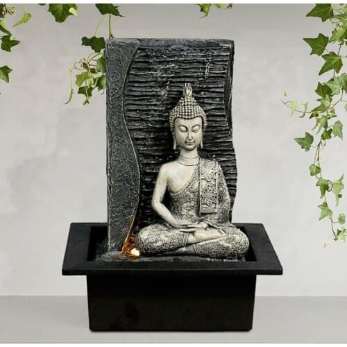 Southeast Asia Buddha Statue Desktop Water Fountain Lucky Humidifier Decoration Home Decoration Living Room Home Decore