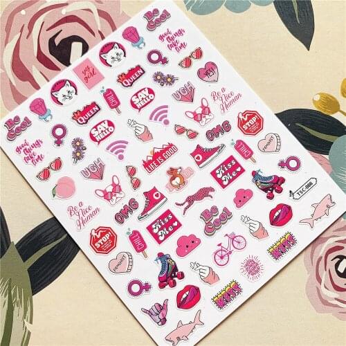 TSC-086 Roller skates shoes kiss 3D Back glue Nail decal Nail sticker Nail decoration Nail art Nail tool Nail ornament