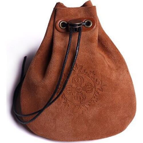 Outdoor Leather Cheap Coin Purse Coin Bag Drawstring Pouch Calabash Jewelry Packing Bags
