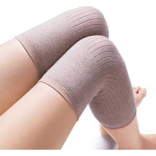 1 Pair Cashmere Warm Kneepad Wool Knee Support Men and Women Cycling Lengthen Prevent Arthritis Knee Pad
