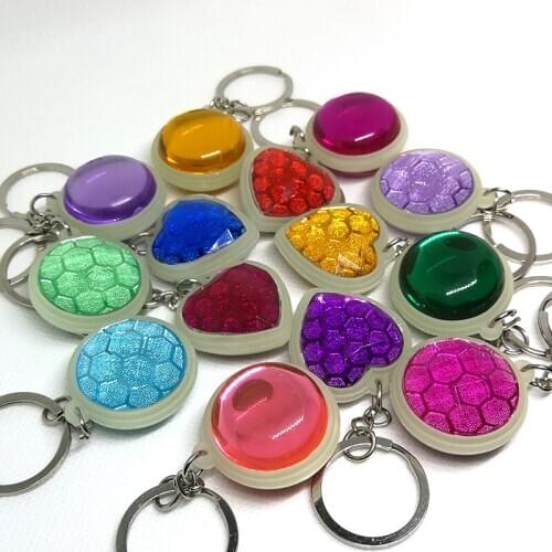 1pcs Key Chains Lovely Luminous crystal Key Ring Kid Toy Fluorescence Pendant Keychain Key Holder Birthday Gift Trinkets