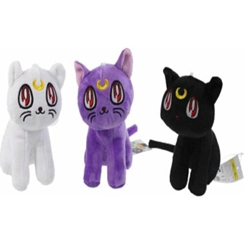 3pcs/set Sailor Moon Luna Cat Family Portrait Anime Plush Toy